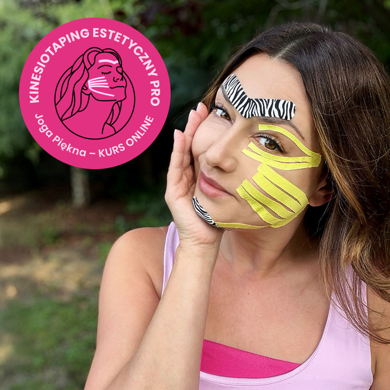 KURS ONLINE<br />
Kinesiotaping estetyczny PRO Joga Piękna