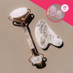 Zestaw do masażu twarzy roller i GuaSha | Joga Piękna